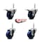 Service Caster 3 Inch Solid Polyurethane Swivel 58 Inch Threaded Stem Caster Set 2 Total Lock Brakes SCC-TSTTL20S314-SPUS-58212-2-S-2 - alternate 2